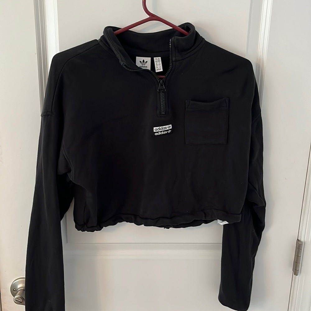 Adidas Cropped Half Zip Sweatshirt